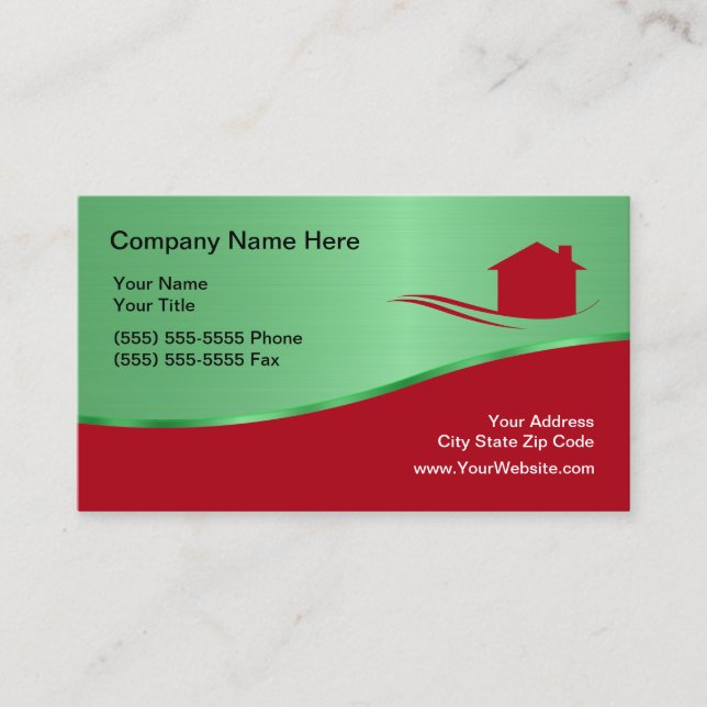 Cool Real Estate Business Card Unique (Front)