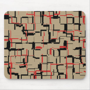 COOL Red and Black Patterns Mouse Pad