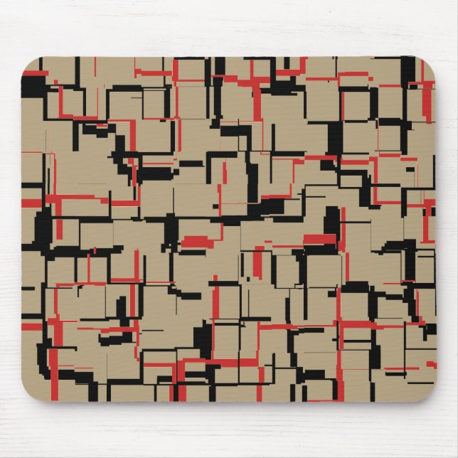 COOL Red and Black Patterns Mouse Pad (Front)