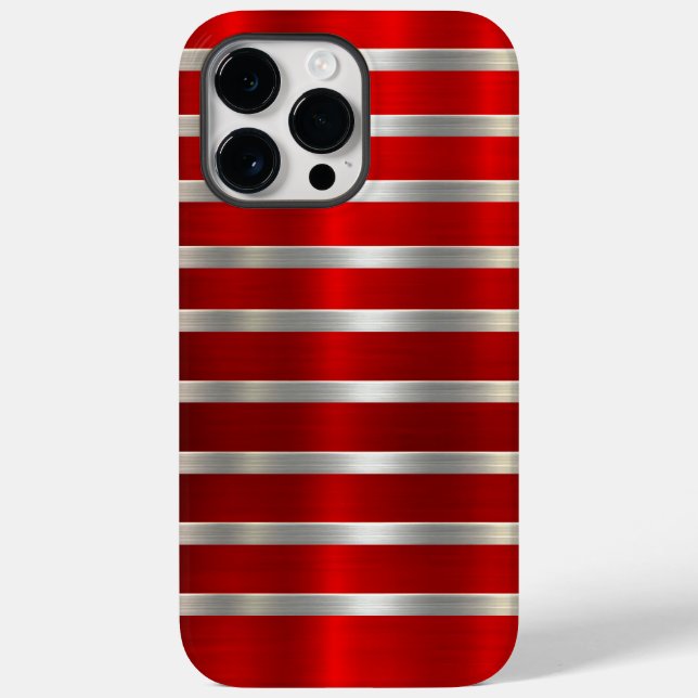 Cool Red Metallic Cell Phone Case (Back)