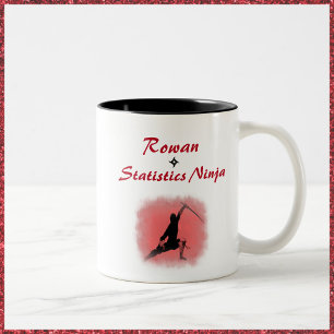 Cool Red Ninja Warrior Two-Tone Coffee Mug