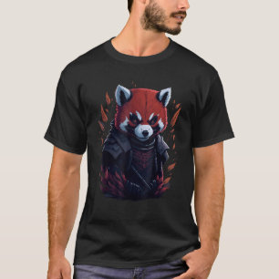 Cool Red Panda Samurai Graphic Print Men Women Kid T-Shirt