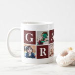 Cool Red Photo Collage Granny Mugs<br><div class="desc">The perfect gift for your grandma. Personalised red and white photo collage mug. More colour options available from Mugs collection. https://www.zazzle.com/collections/mugs-119526869649807116</div>