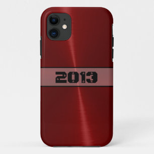 Cool Red Shiny Stainless Steel Metal iPhone 11 Case
