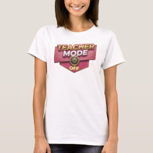 Cool Red TEACH MODE OFF Fashion Art Tee