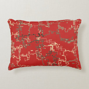 COOL Red Unique Pattern Decorative Cushion