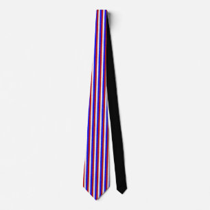 Cool Red White and Blue Striped Tissue USA Colours Tie