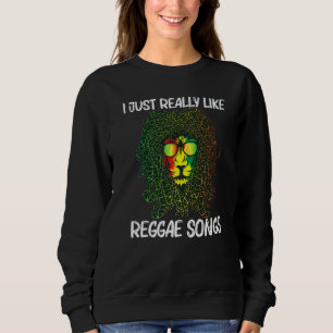 Cool Reggae For Men Women Jamaican Music Genre Sweatshirt