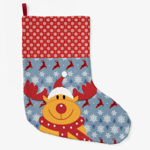 Cool Reindeer Large Christmas Stocking