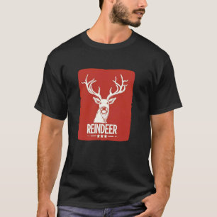 Cool Reindeer with Antlers for Festive Season T-Shirt