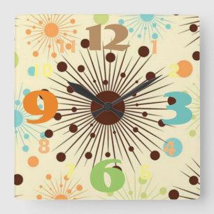 Cool Retro 50's Design Wall Clock
