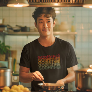 Cool Retro 70's Stacked Godfather Typography T-Shirt