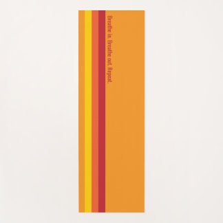 Cool Retro 70s Stripes Orange Yellow Red Yoga Mat