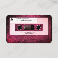 Cool Retro 80's Pink Glitter Cassette Tape Mixtape