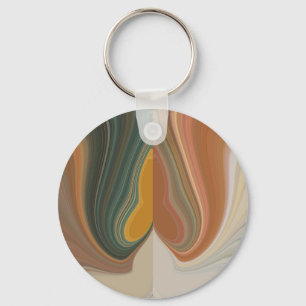 Cool Retro Abstract Graphic colourful Matata Key Ring