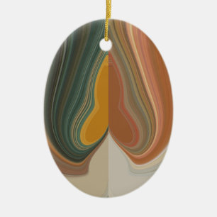 Cool Retro Abstract Graphic colourful Matata stran Ceramic Ornament