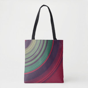 Cool Retro Abstract Record Grooves Pattern Tote Bag