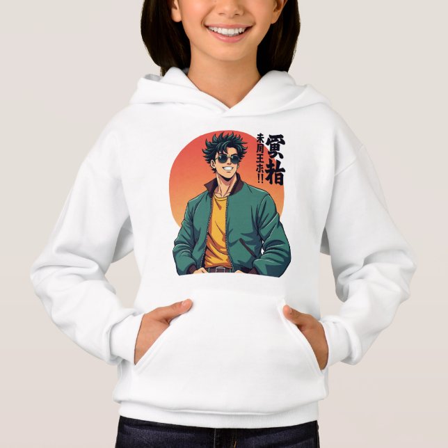 Cool Retro Anime Guy – Stylish 80s Aesthetic (Front)