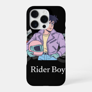 Cool Retro Anime Rider Boy Phone Case
