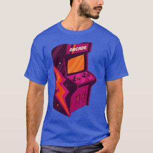 Cool Retro Arcade Machine with Funky 70s Graphics T-Shirt
