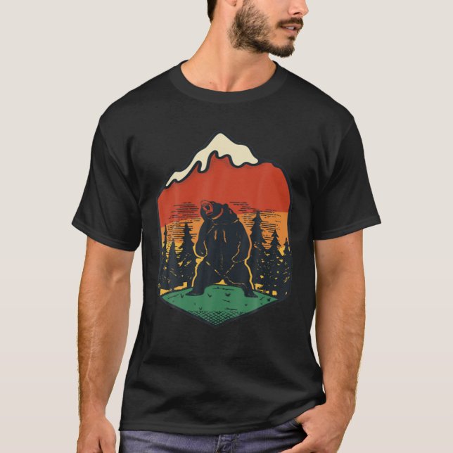 Cool Retro Bear Apparel T-Shirt (Front)