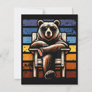 Cool Retro Bear in Sunglasses 70s 80s 90s Novelty 