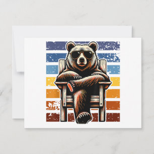 Cool Retro Bear in Sunglasses 70s 80s 90s Novelty
