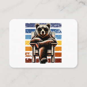 Cool Retro Bear in Sunglasses 70s 80s 90s Novelty  Business Card