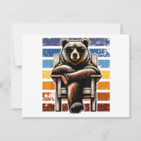 Cool Retro Bear in Sunglasses 70s 80s 90s Novelty