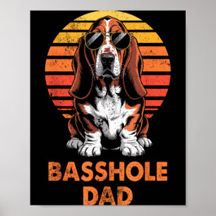 Cool Retro Bet Hound Dad Funny Vintage Dog Owner  Poster
