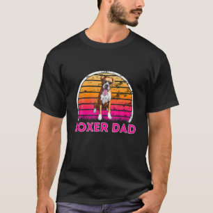Cool Retro Boxer Dad - Dog Lover Fathers Day T-Shirt