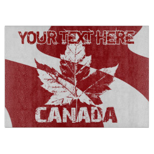 Cool Retro Canada Decor Personalised Canada Cutting Board
