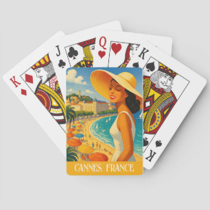 Cool Retro Cannes French Riviera Playing Cards