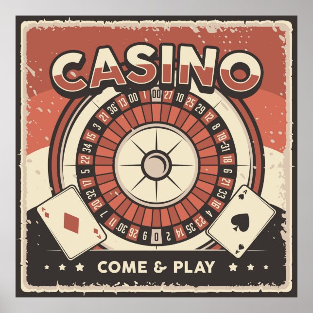 cool retro Casino lovers Poster (Front)