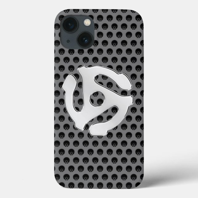COOL Retro Chrome Like 45 spacer DJ Print Case-Mate iPhone Case (Back)