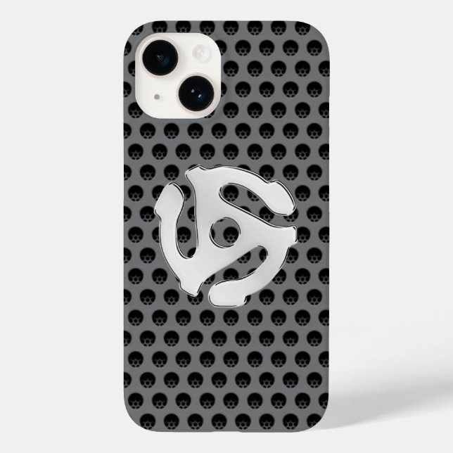 COOL Retro Chrome Like 45 spacer DJ Print Case-Mate iPhone Case (Back)