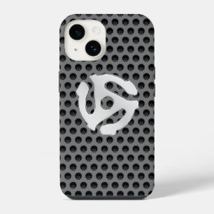 COOL Retro Chrome Like 45 spacer DJ Print iPhone 14 Case