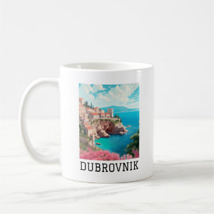 Cool Retro Classic Dubrovnik Croatia Coffee Mug