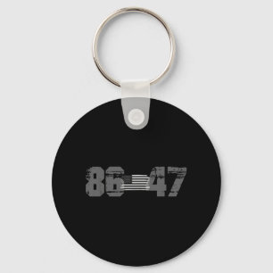 Cool Retro Clic Style 86 47 Anti Trump  Key Ring