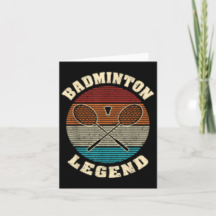 Cool Retro Crossing Rackets Badminton Legend Badmi Card