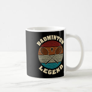 Cool Retro Crossing Rackets Badminton Legend Badmi Coffee Mug