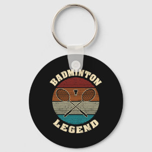 Cool Retro Crossing Rackets Badminton Legend Badmi Key Ring