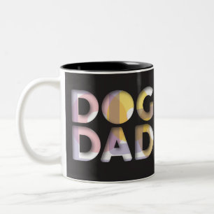 Cool Retro Cut-Out Letters Dog Dad Mug