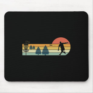 Cool Retro Disc Golf Sport Mouse Pad
