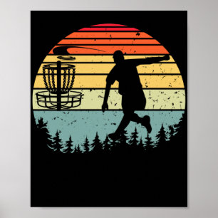 Cool Retro Disc Golf Sport Vintage Poster