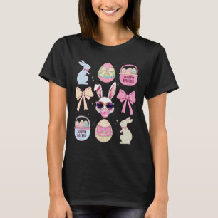 Cool Retro Easter Bunny Cute Vibrant Colours Famil T-Shirt