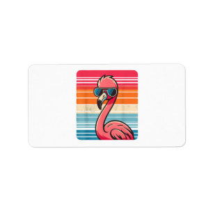 Cool Retro Flamingo in Sunglasses 70s 80s 90s Funn Label