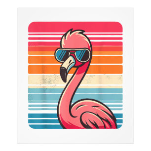 Cool Retro Flamingo in Sunglasses 70s 80s 90s Funn Photo Print