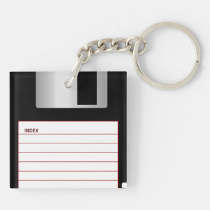 Cool Retro Floppy Disc Key Ring