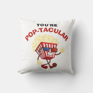 Cool Retro Funny Popcorn humour movies gift Cushion